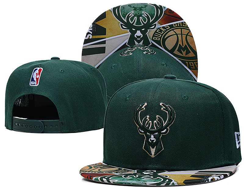 Cheap 2021 NBA Milwaukee Bucks Hat TX427